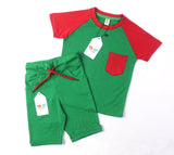 Green & Red Raglan Twinset