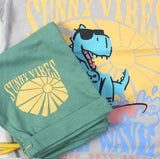 Sunny Vibes Pearl Grey & Green Twinset