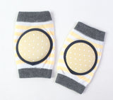 Baby Knee Pads for Crawling - Lemon & Grey