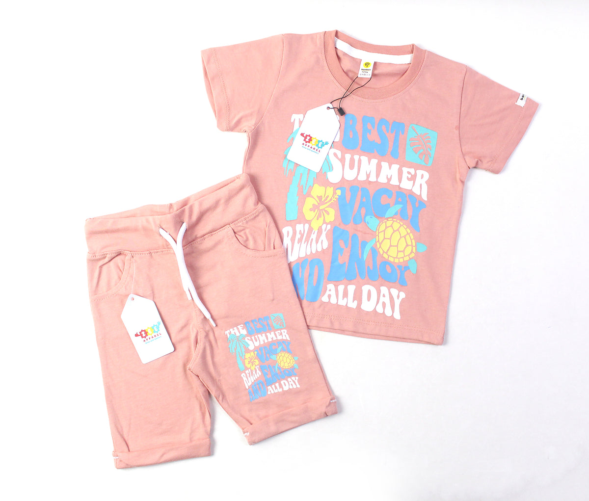 Enjoy Your Vacation Deep Peach Twinset