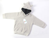 Ivory White Sherpa Bunny Hoodie