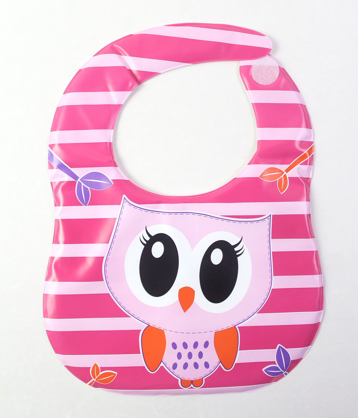 Pink Owl Baby Bib